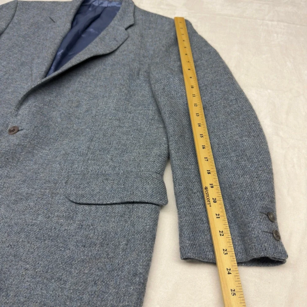 Magee Donegal Mist Tweed Blazer Mens 46R Blue Wool Mohair Cashmere Sport Coat